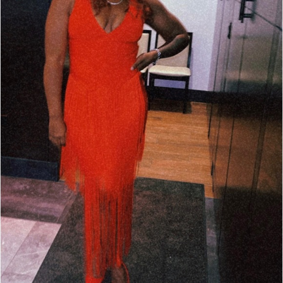 Red Bodycon Dress - Picture 3 of 4